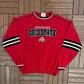 Ohio State Buckeyes Stitched Graphic Crewneck | Size X-Large | Vintage 1990s College Red Sweater |