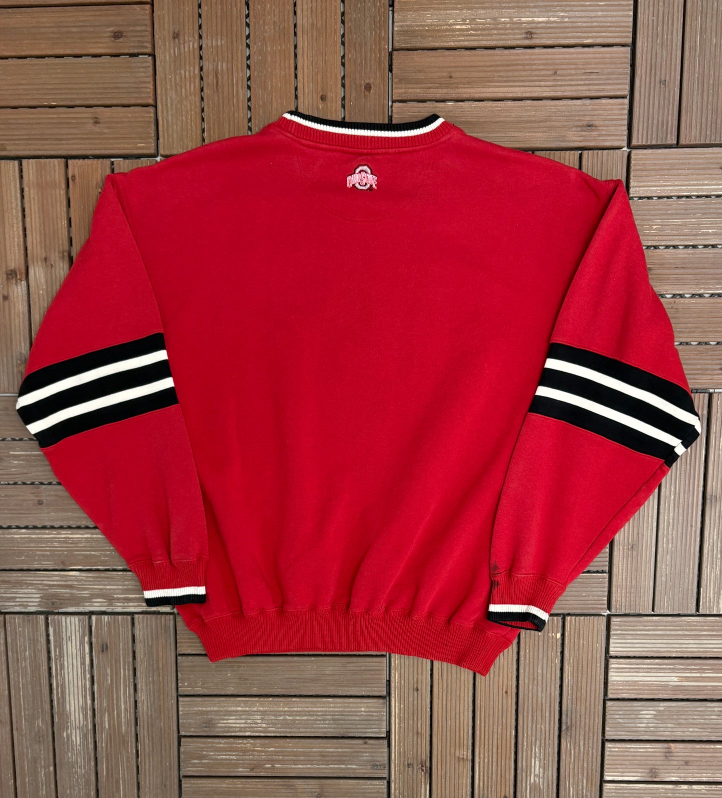 Ohio State Buckeyes Stitched Graphic Crewneck | Size X-Large | Vintage 1990s College Red Sweater |