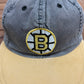 Boston Bruins Embroidered Graphic Hat | Size Large | Vintage 1990s NHL Hockey Grey Cap |