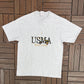 United States Military Academy West Point Embroidered Graphic Tee | Size Medium | Vintage 1990s Grey T-Shirt |