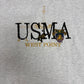 United States Military Academy West Point Embroidered Graphic Tee | Size Medium | Vintage 1990s Grey T-Shirt |