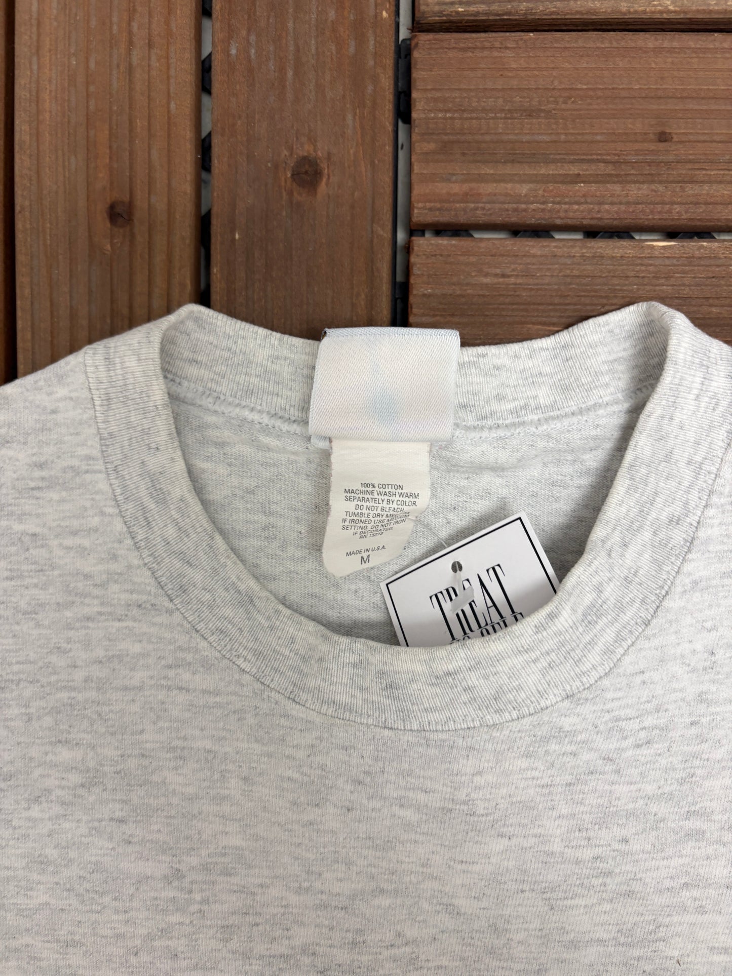 United States Military Academy West Point Embroidered Graphic Tee | Size Medium | Vintage 1990s Grey T-Shirt |