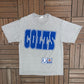Indianapolis Colts Graphic Tee | Size Large | Vintage 1990s NFL Football Grey T-Shirt |