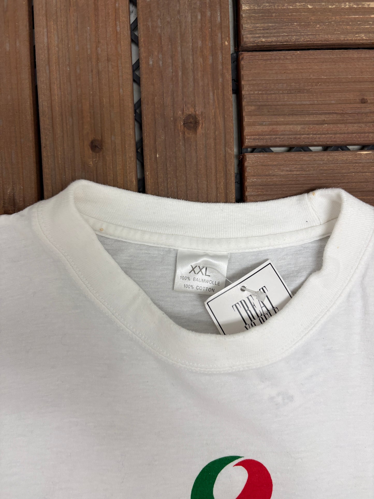 Beijing Olympics 2008 Graphic Tee | Size XX-Large | Vintage 2000s Promotional White T-Shirt |