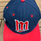 Minnesota Twins Embroidered Hat | Snap Back | Vintage 1990s MLB Baseball Blue Cap |