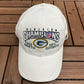 Green Bay Packers 2003 NFC North Champions Graphic Hat | Strap Back | Vintage 2000s NFL Football White Cap |