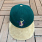 Waves Golf Collection Graphic Hat | Metal Clasp | Vintage 1990s Golf Green Cap |