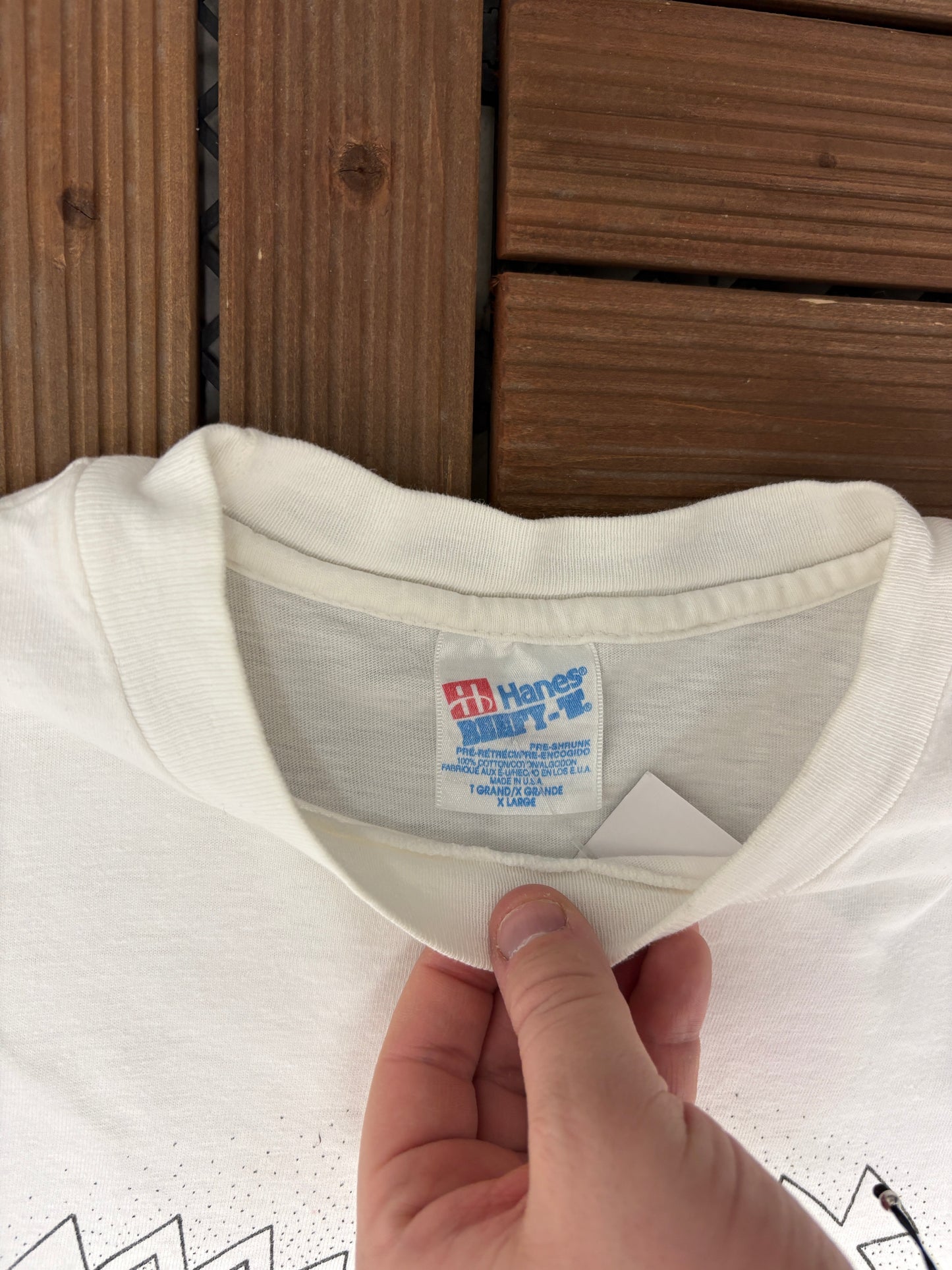 Ron Toahani Jackson Novajo Art Graphic Tee | Size X-Large | Vintage 1990s Single Stitch White T-Shirt |