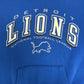 Detroit Lions Graphic Hoodie | Size Medium | Vintage 1990s NFL Football Blue Sweater |