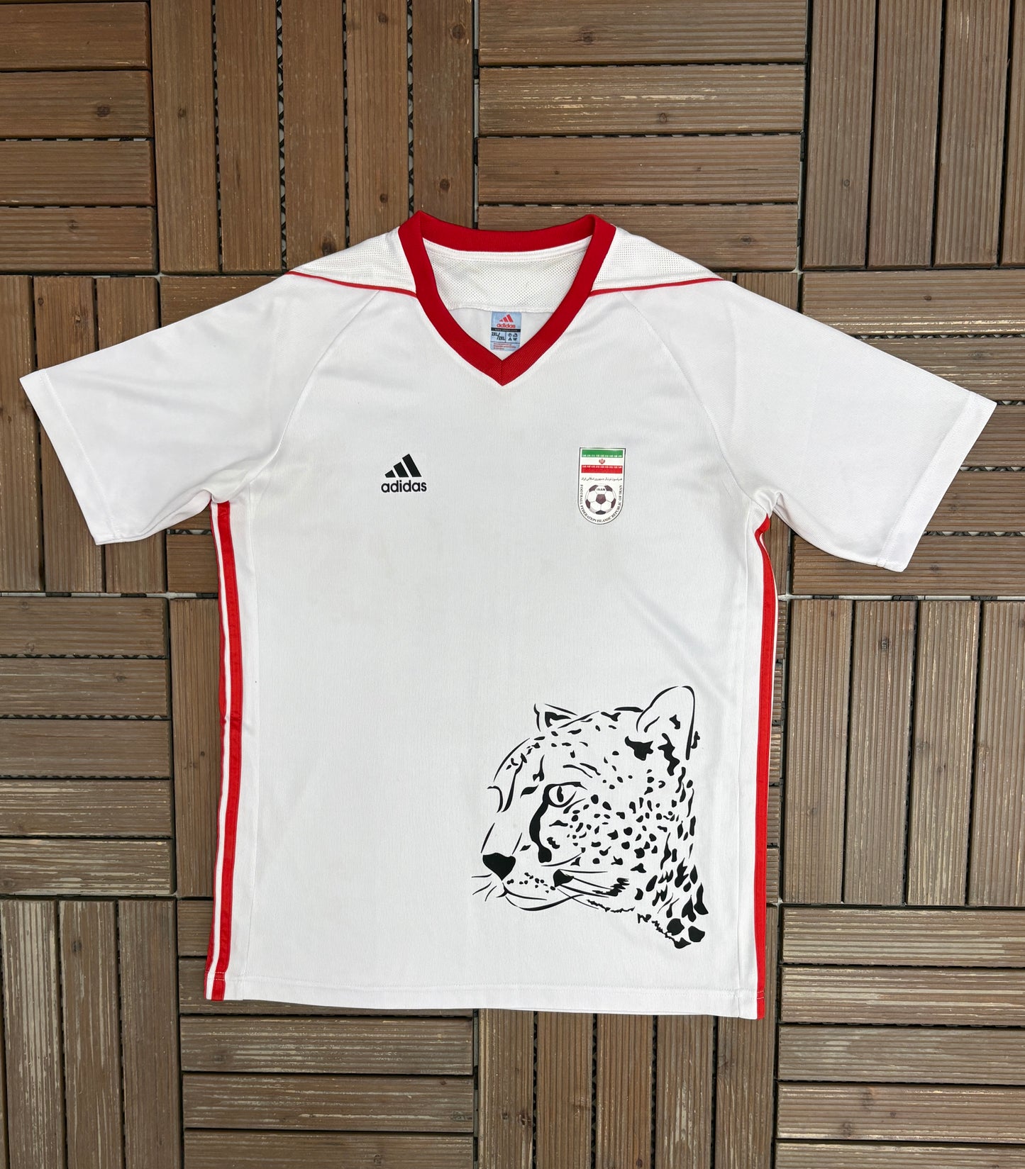 Iran National Football Team Home Kit | Size XX-Large | Vintage 2000s White Soccer Jersey |
