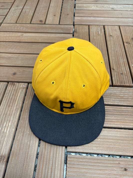 Pittsburgh Pirates Embroidered Hat | Size 7 1/4 | Vintage 1990s MLB Baseball Yellow Cap |