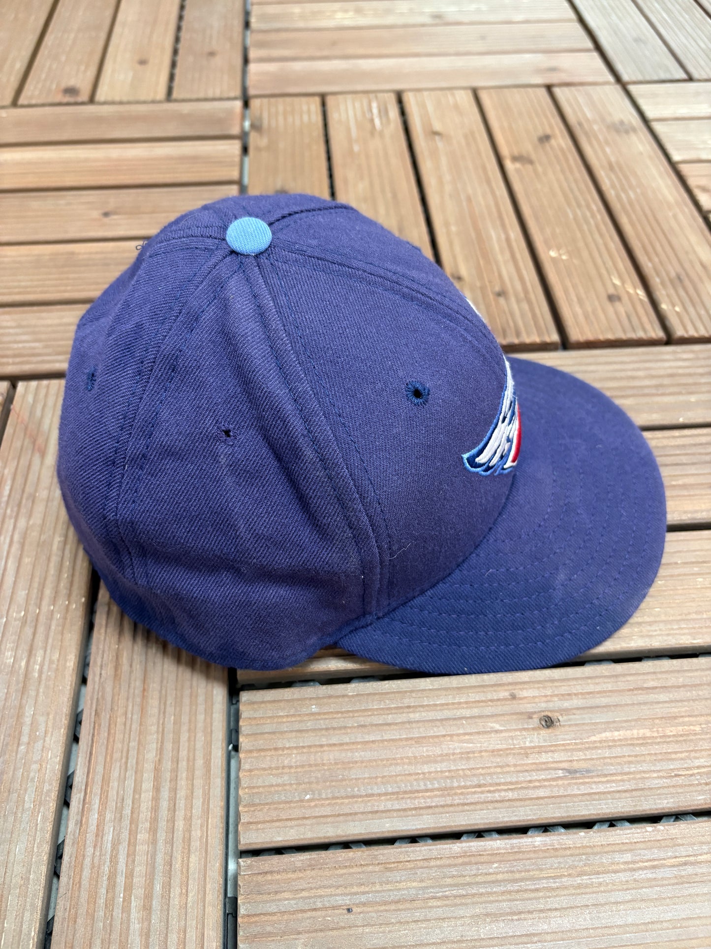 Anaheim Angels Graphic Hat | Size 7 1/2 | Vintage 1990s MLB Baseball Blue Cap |