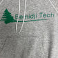 Bemidji Tech Graphic Hoodie | Size Medium | Vintage 1980s Made in USA College Grey Sweater |