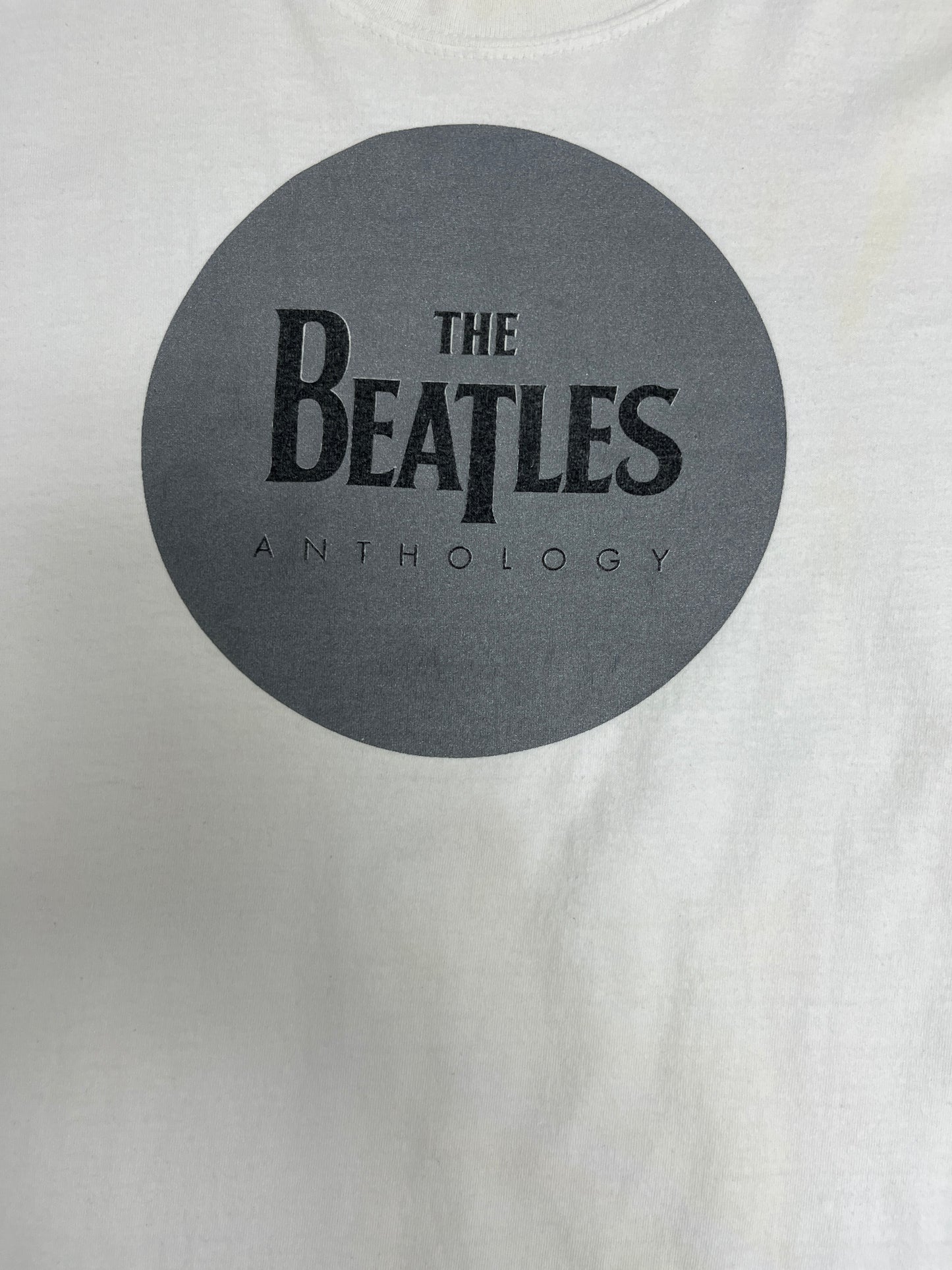 The Beatles Anthology Graphic Tee | Size X-Large | Vintage 2000s Rock Band Music White T-Shirt |