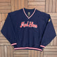 Toledo Mud Hens Stitched Graphic Windbreaker | Size XX-Large | Vintage 2000s MiLB Baseball Blue Light Jacket |