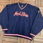 Toledo Mud Hens Stitched Graphic Windbreaker | Size XX-Large | Vintage 2000s MiLB Baseball Blue Light Jacket |