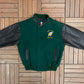 Dirty Pigs Hockey Graphic Jacket | Size Large | Vintage 1990s Varsity Green Jacket |