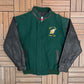 Dirty Pigs Hockey Graphic Jacket | Size Large | Vintage 1990s Varsity Green Jacket |