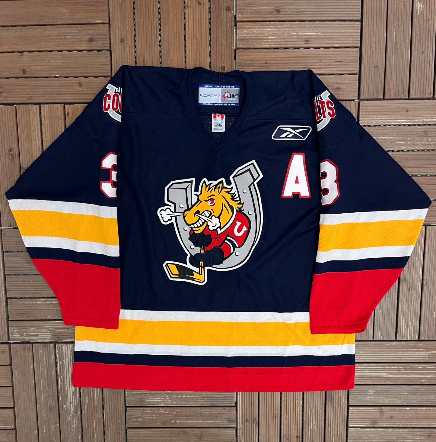 Barrie Colts Kyle van de Bospoort Hockey Jersey | Size XX-Large | Vintage 2000s OHL Hockey Blue Jersey |