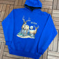 Lake Charlotte Nova Scotia, Canada Graphic Hoodie | Size X-Large | Vintage 1990s Blue Tourist Sweater |