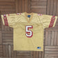 San Francisco 49ers Jeff Garcia Football Jersey | Size Large | Vintage 2000s NFL Football Gold Jersey |
