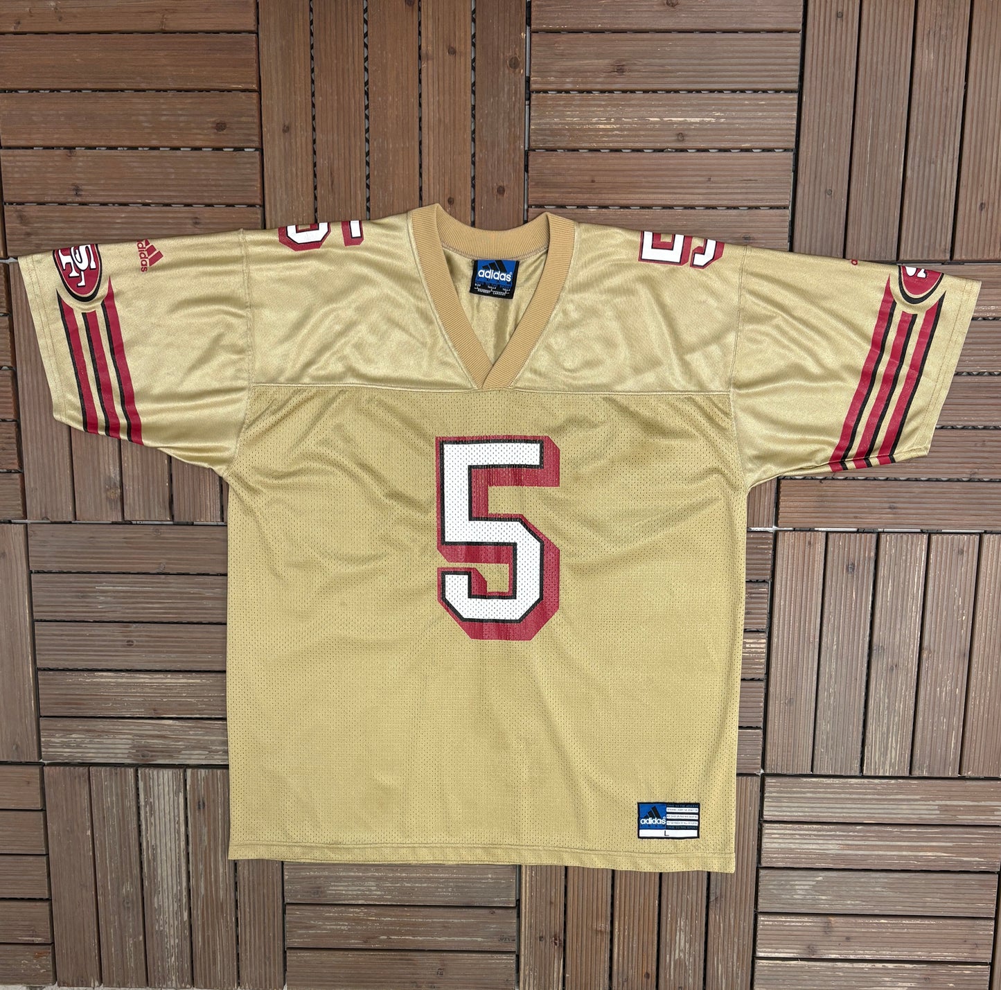 San Francisco 49ers Jeff Garcia Football Jersey | Size Large | Vintage 2000s NFL Football Gold Jersey |