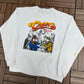 Cheers Boston Graphic Crewneck | Size Large | Vintage 1990s Television Series Promotional White Sweater |