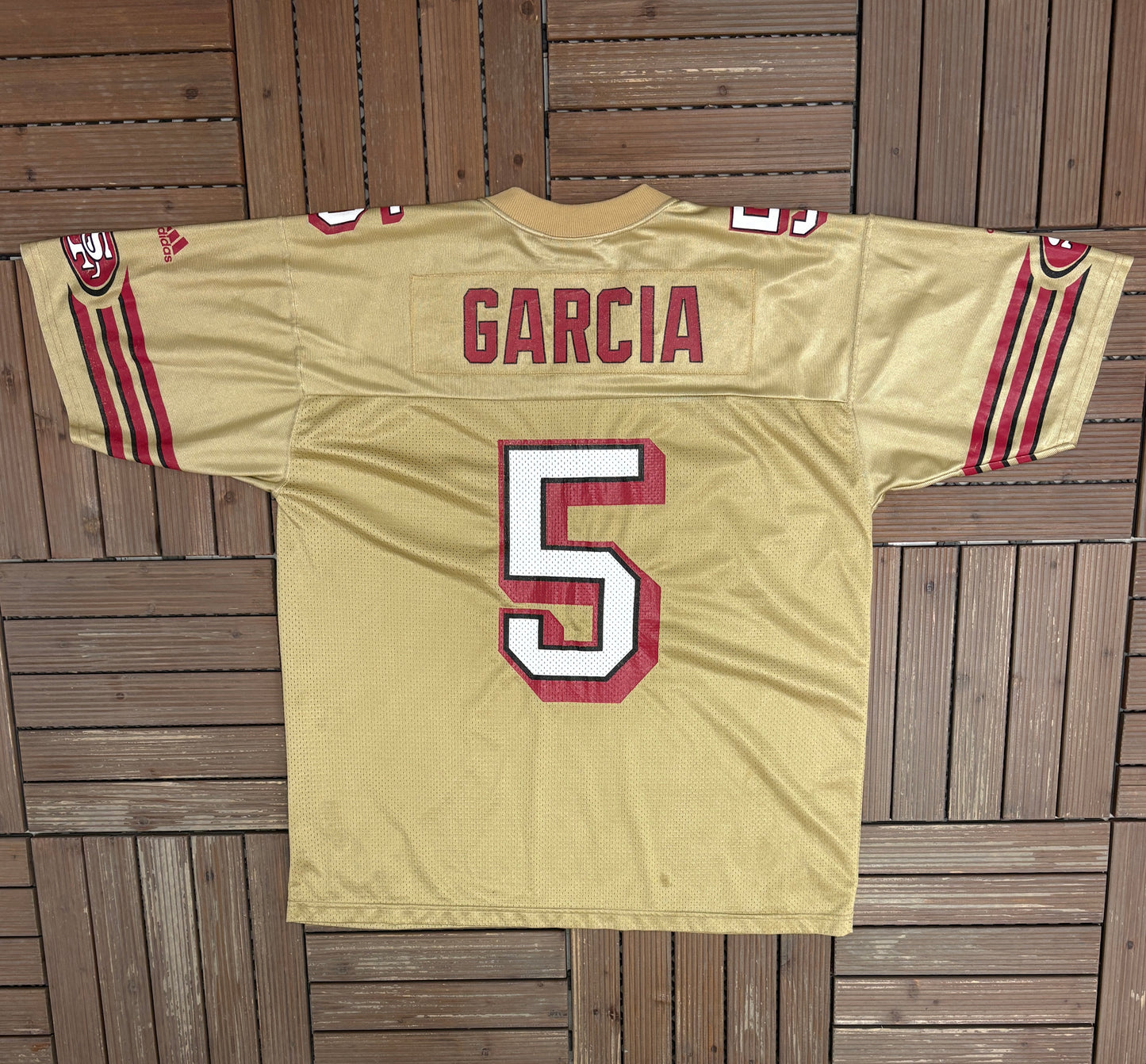 San Francisco 49ers Jeff Garcia Football Jersey | Size Large | Vintage 2000s NFL Football Gold Jersey |
