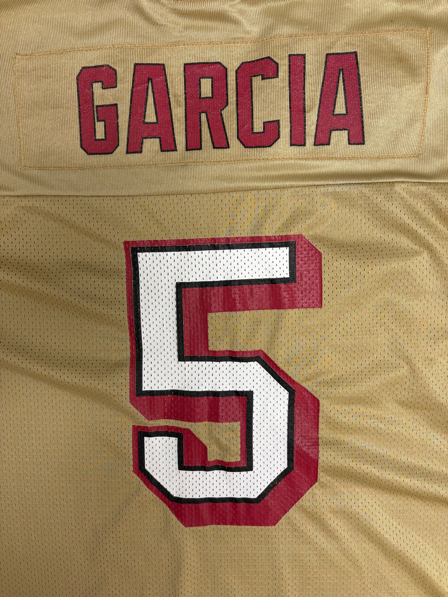 San Francisco 49ers Jeff Garcia Football Jersey | Size Large | Vintage 2000s NFL Football Gold Jersey |
