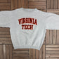 Virginia Tech Hokies Stitched Graphic Crewneck | Size X-Large | Vintage 1990s College Grey Sweater |