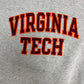 Virginia Tech Hokies Stitched Graphic Crewneck | Size X-Large | Vintage 1990s College Grey Sweater |