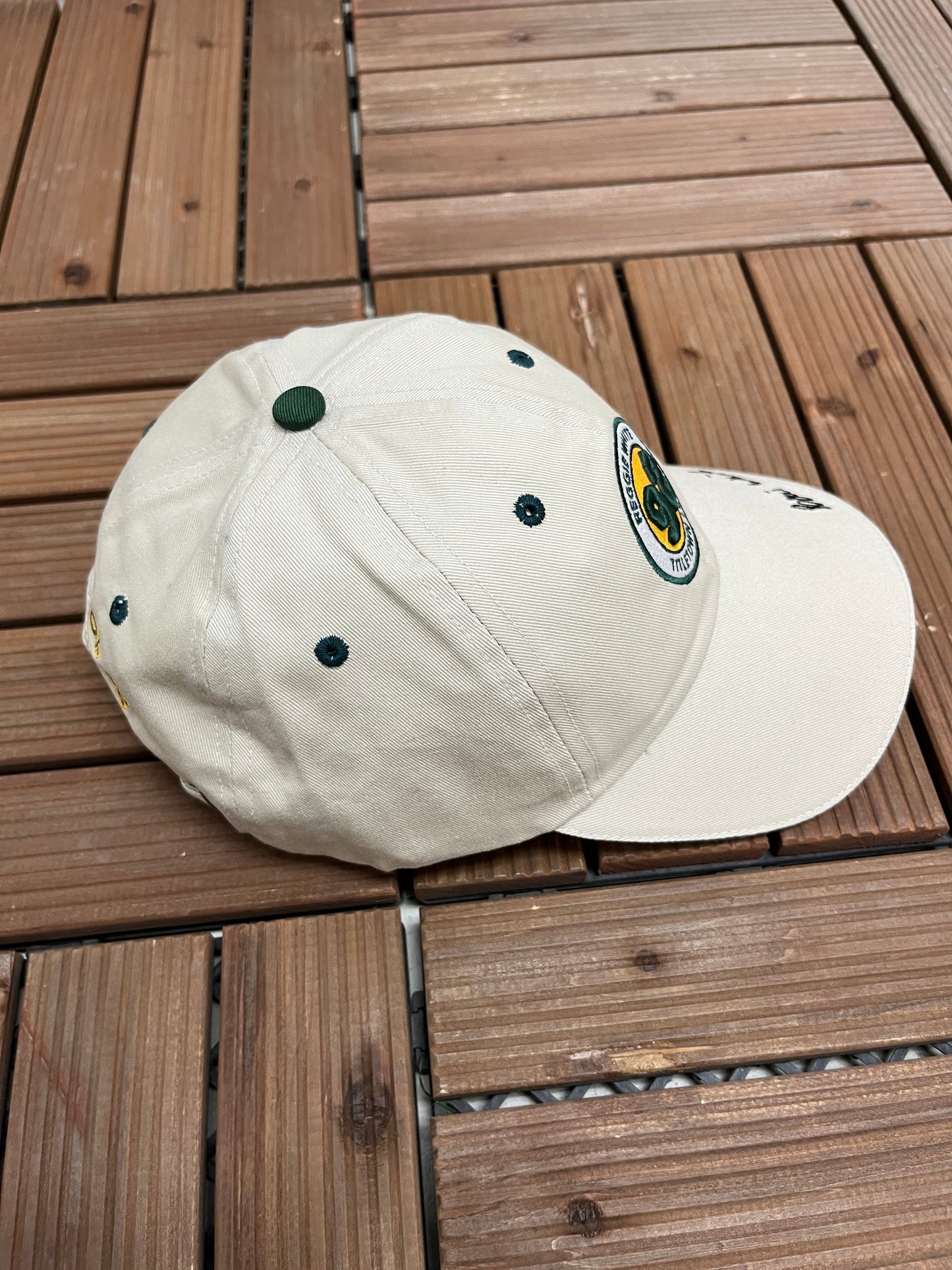 Reggie White Titletown Legend Graphic Hat | Metal Clasp | Vintage 1990s NFL Football Beige Cap |