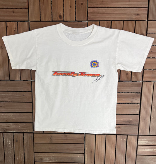 Andrew Ranger Tide NASCAR Racing Graphic Tee | Size Small | Vintage 2000s Racing White T-Shirt |