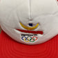 Barcelona 1992 Olympics Embroidered Hat | Snap Back | Vintage 1990s Promotional White Trucker Cap |