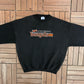 Cincinnati Bengals Stitched Graphic Crewneck | Size Large | Vintage 1990s NFL Football Black Sweater |