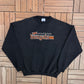Cincinnati Bengals Stitched Graphic Crewneck | Size Large | Vintage 1990s NFL Football Black Sweater |