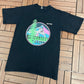 Lake Tahoe Scenic Graphic Tee | Size Large | Vintage 1990s Single Stitch Black T-Shirt |