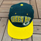 Green Bay Packers Embroidered Graphic Hat | Snap Back | Vintage 1990s Starter NFL Football Green Cap |