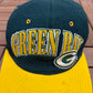 Green Bay Packers Embroidered Graphic Hat | Snap Back | Vintage 1990s Starter NFL Football Green Cap |
