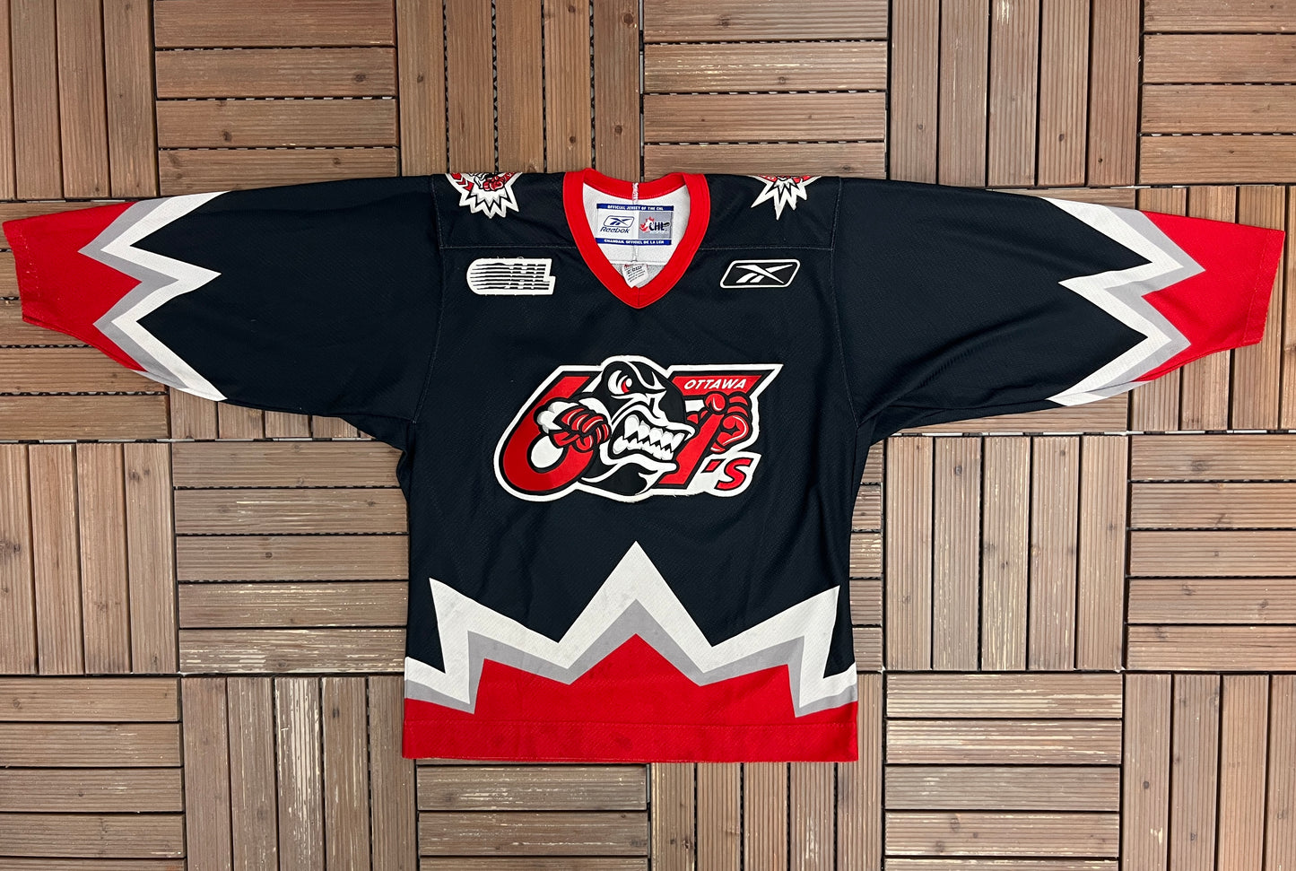 Ottawa 67's Hockey Jersey | Size Medium | Vintage 2000s OHL Hockey Black Jersey |