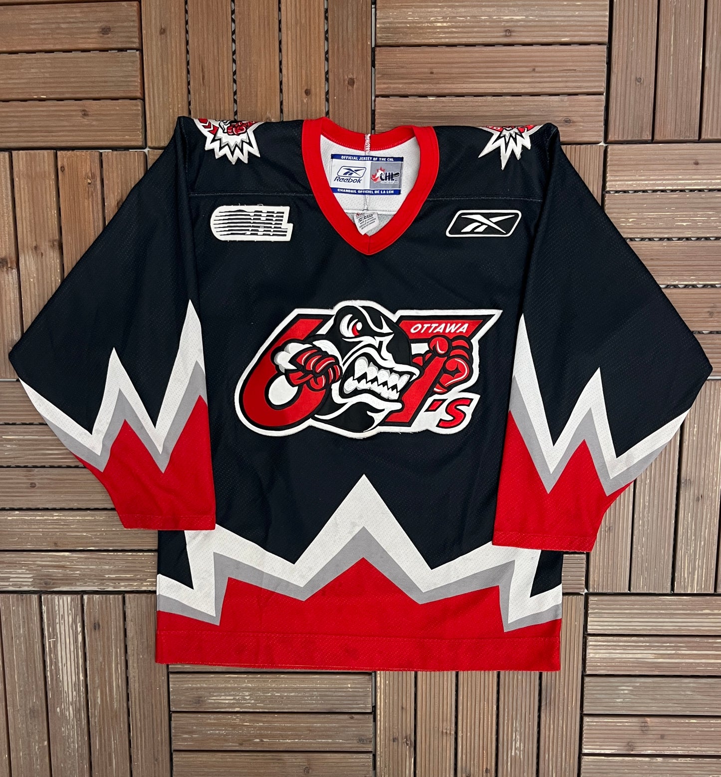 Ottawa 67's Hockey Jersey | Size Medium | Vintage 2000s OHL Hockey Black Jersey |