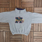 Mickey Mouse American Classic Graphic Sweater | Size Large/XL | Vintage 1990s Cartoon Grey Sweater |