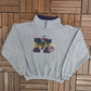 Mickey Mouse American Classic Graphic Sweater | Size Large/XL | Vintage 1990s Cartoon Grey Sweater |