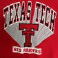 Texas Tech Red Raiders Graphic Crewneck | Size Medium | Vintage 1990s College Red Sweater |