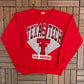 Texas Tech Red Raiders Graphic Crewneck | Size Medium | Vintage 1990s College Red Sweater |