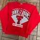 Texas Tech Red Raiders Graphic Crewneck | Size Medium | Vintage 1990s College Red Sweater |