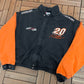 Tony Stewart Home Depot NASCAR Graphic Jacket | Size X-Large | Vintage 2000s NASCAR Racing Black Jacket |