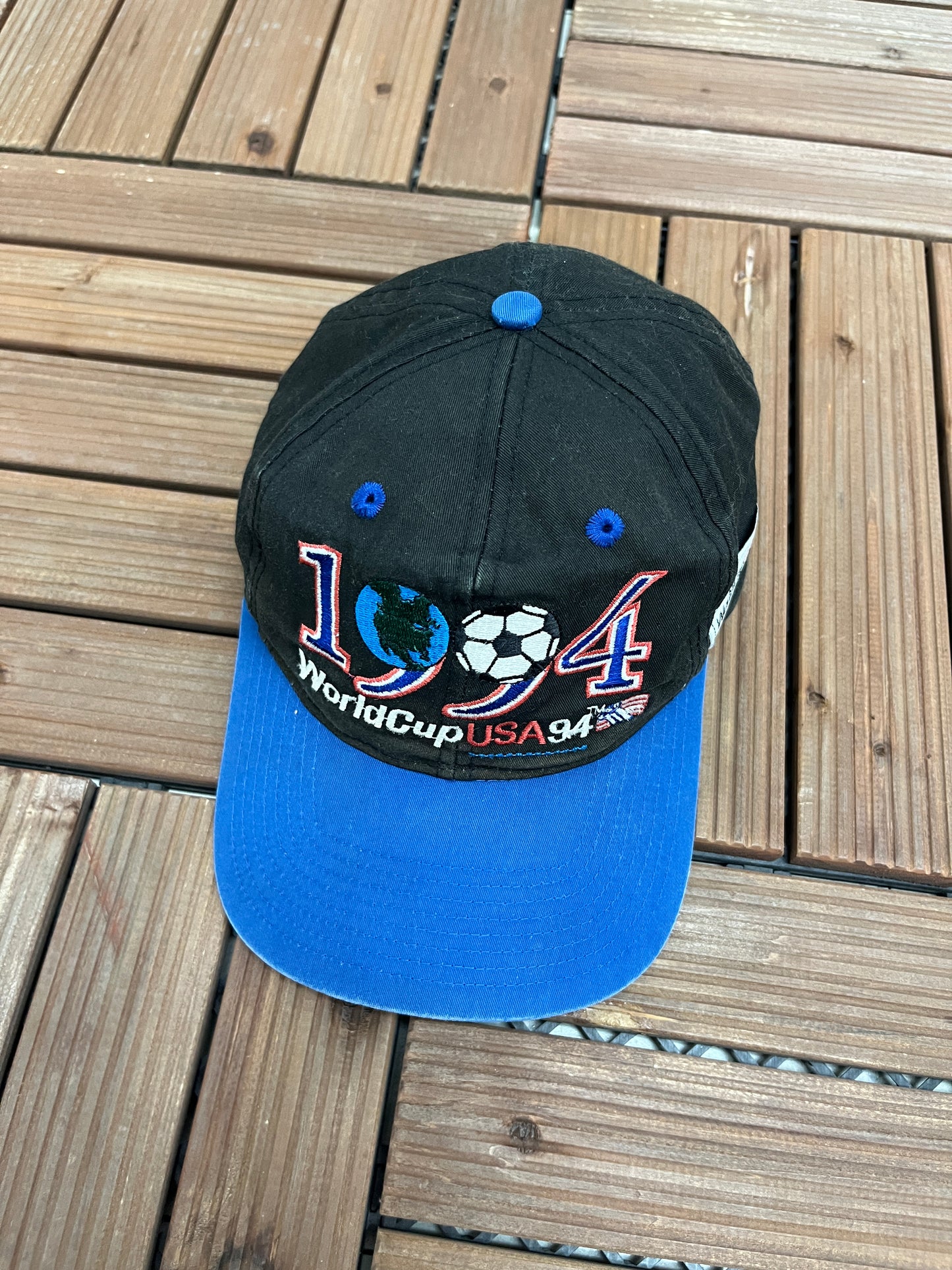 World Cup USA '94 Graphic Hat | Snap Back | Vintage 1990s World Cup Black Cap |