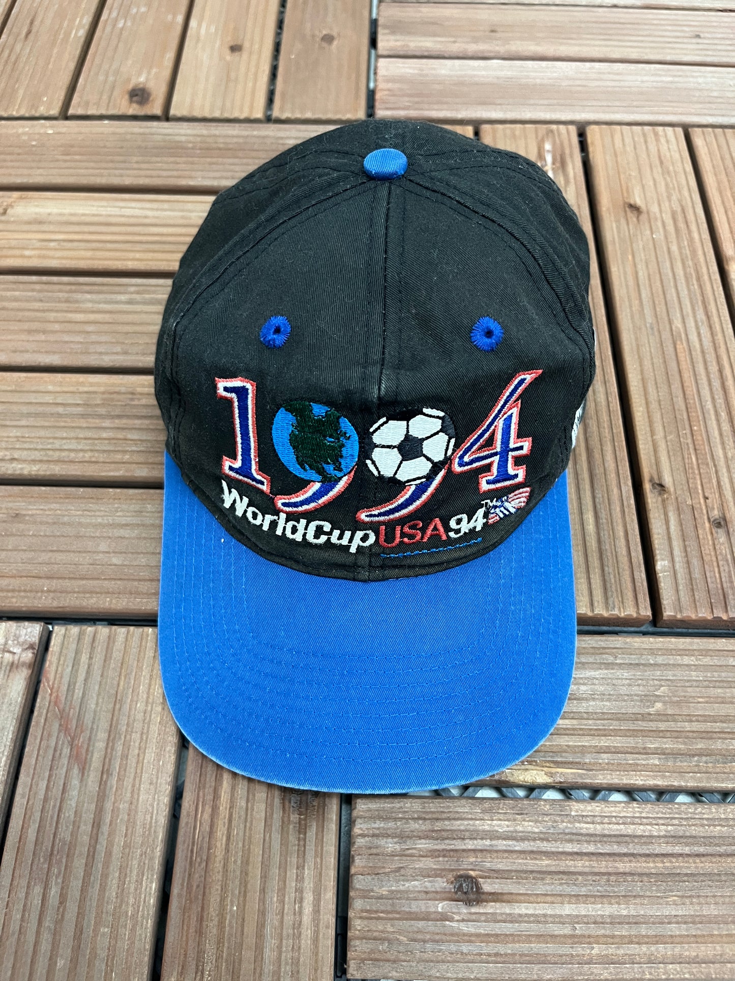 World Cup USA '94 Graphic Hat | Snap Back | Vintage 1990s World Cup Black Cap |