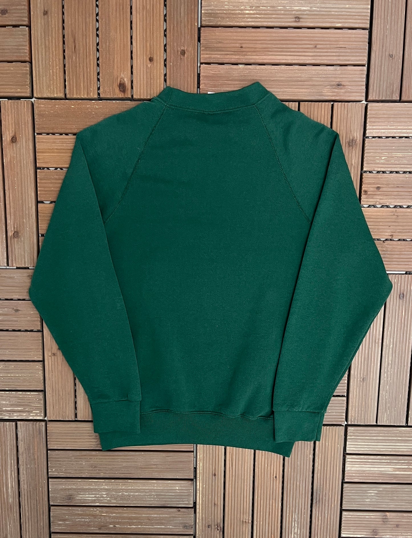 Eastern Michigan Eagles Graphic Crewneck | Size Large | Vintage 1980s College Green Sweater |